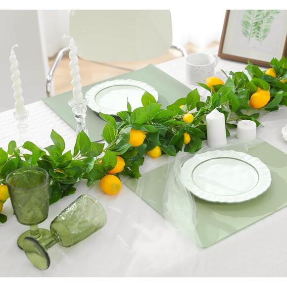 Artificial Lemon Vine Garland 3 strands 5.9ft each - Picture 5 of 6